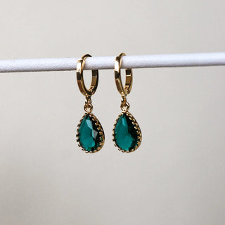 Dipo Emerald Gold Earrings | Horace Jewelry - Pretty by Her- handmade locally in Cambridge, Ontario