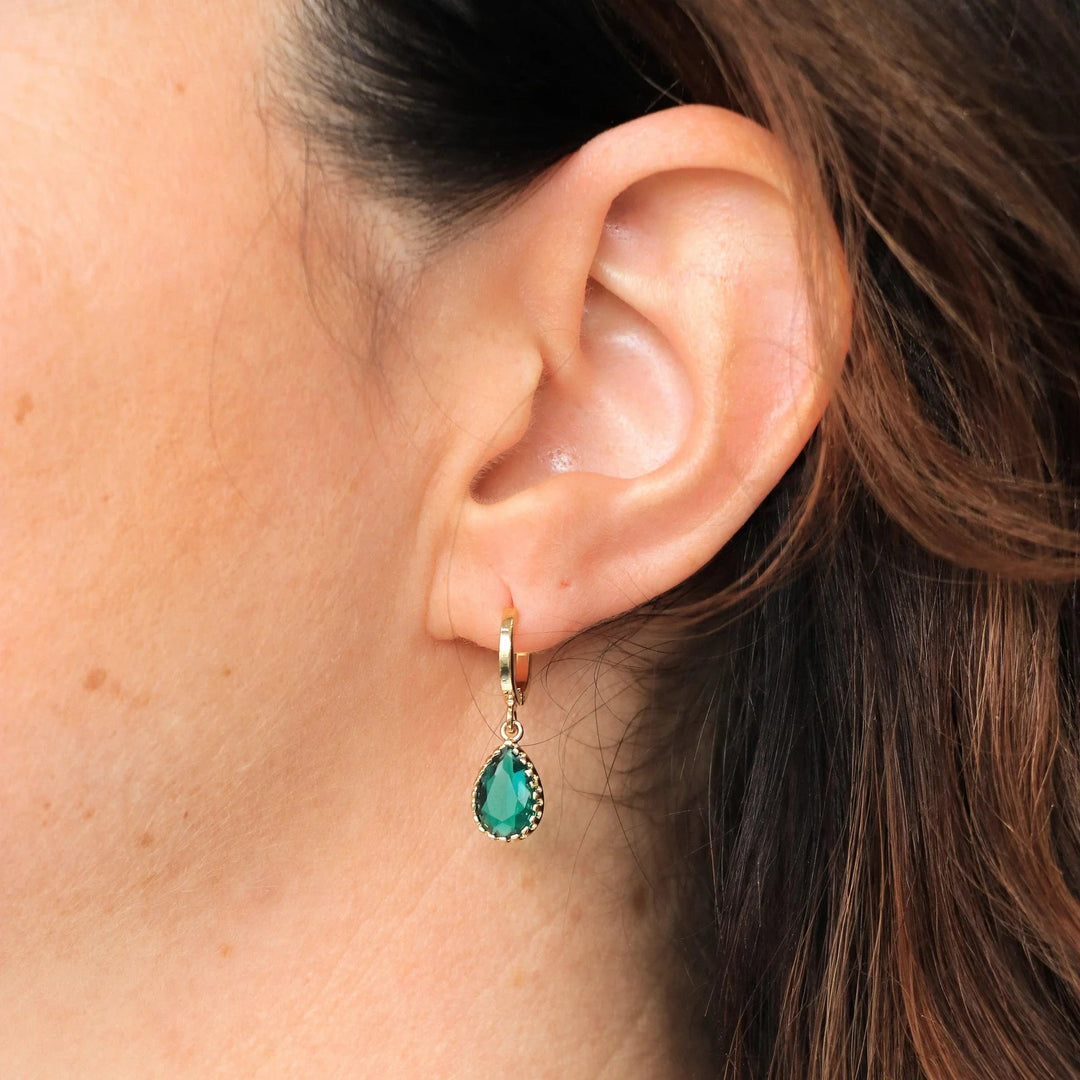 Dipo Emerald Gold Earrings | Horace Jewelry - Pretty by Her- handmade locally in Cambridge, Ontario