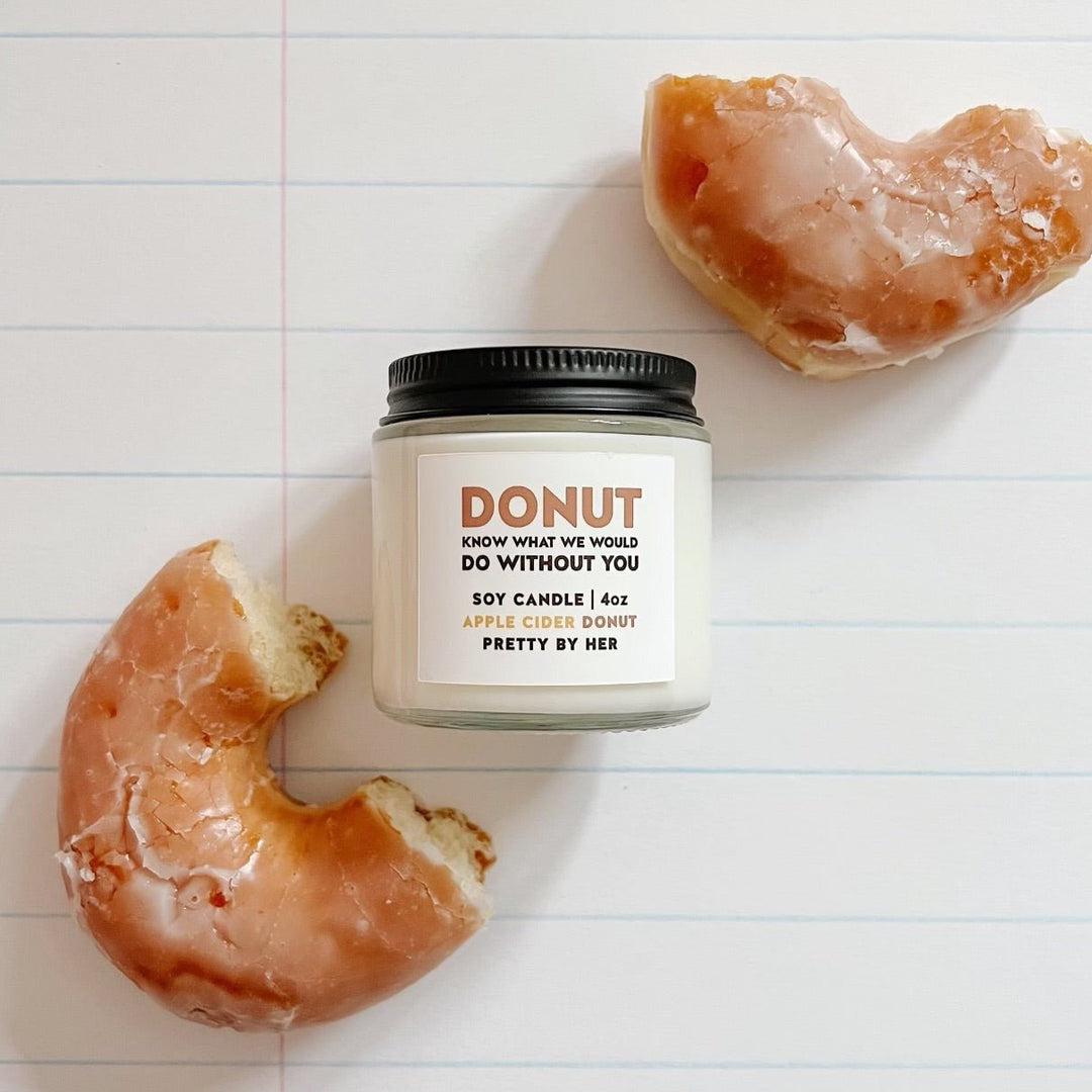 Donut Know What We Would Do Without You | Mini Candle - Pretty by Her- handmade locally in Cambridge, Ontario