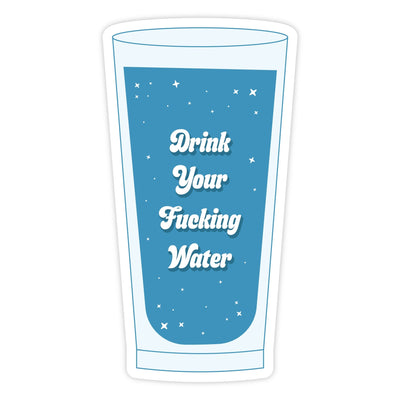 Drink Your Fucking Water | Sticker - Pretty by Her- handmade locally in Cambridge, Ontario
