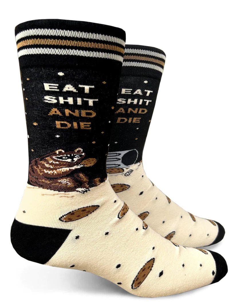 Eat Shit and Die Mens Socks | Groovy Things - Pretty by Her- handmade locally in Cambridge, Ontario