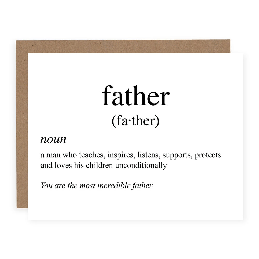 Father Definition | Card - Pretty by Her- handmade locally in Cambridge, Ontario
