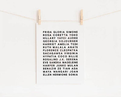 Feminist Heroes Art Print | Little Woman Goods - Pretty by Her- handmade locally in Cambridge, Ontario