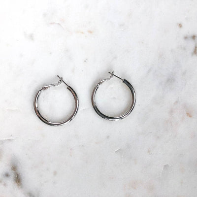 Finna Silver Hoop Earrings | Horace Jewelry - Pretty by Her- handmade locally in Cambridge, Ontario