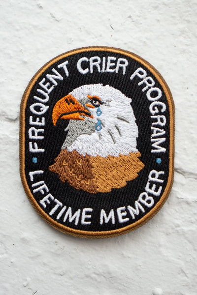Frequent Crier Sticky Patch | Stay Home Club - Pretty by Her- handmade locally in Cambridge, Ontario
