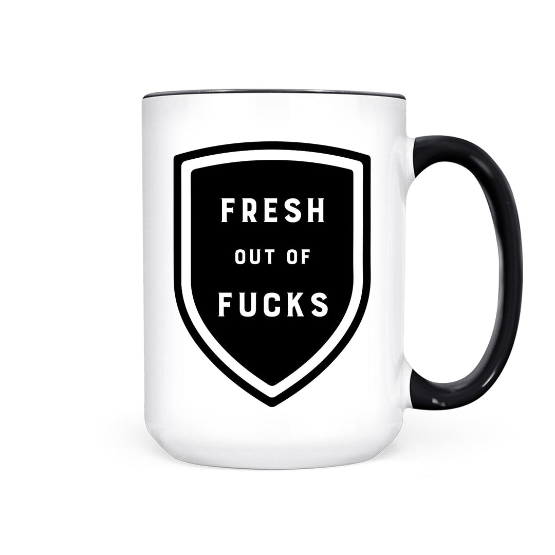 Fresh out of Fucks Man | Mug - Pretty by Her- handmade locally in Cambridge, Ontario