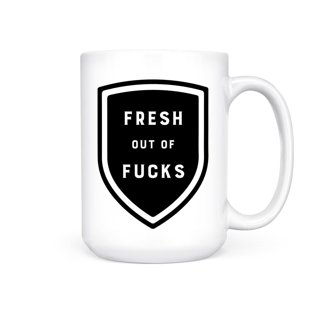 Fresh out of Fucks Man | Mug - Pretty by Her- handmade locally in Cambridge, Ontario