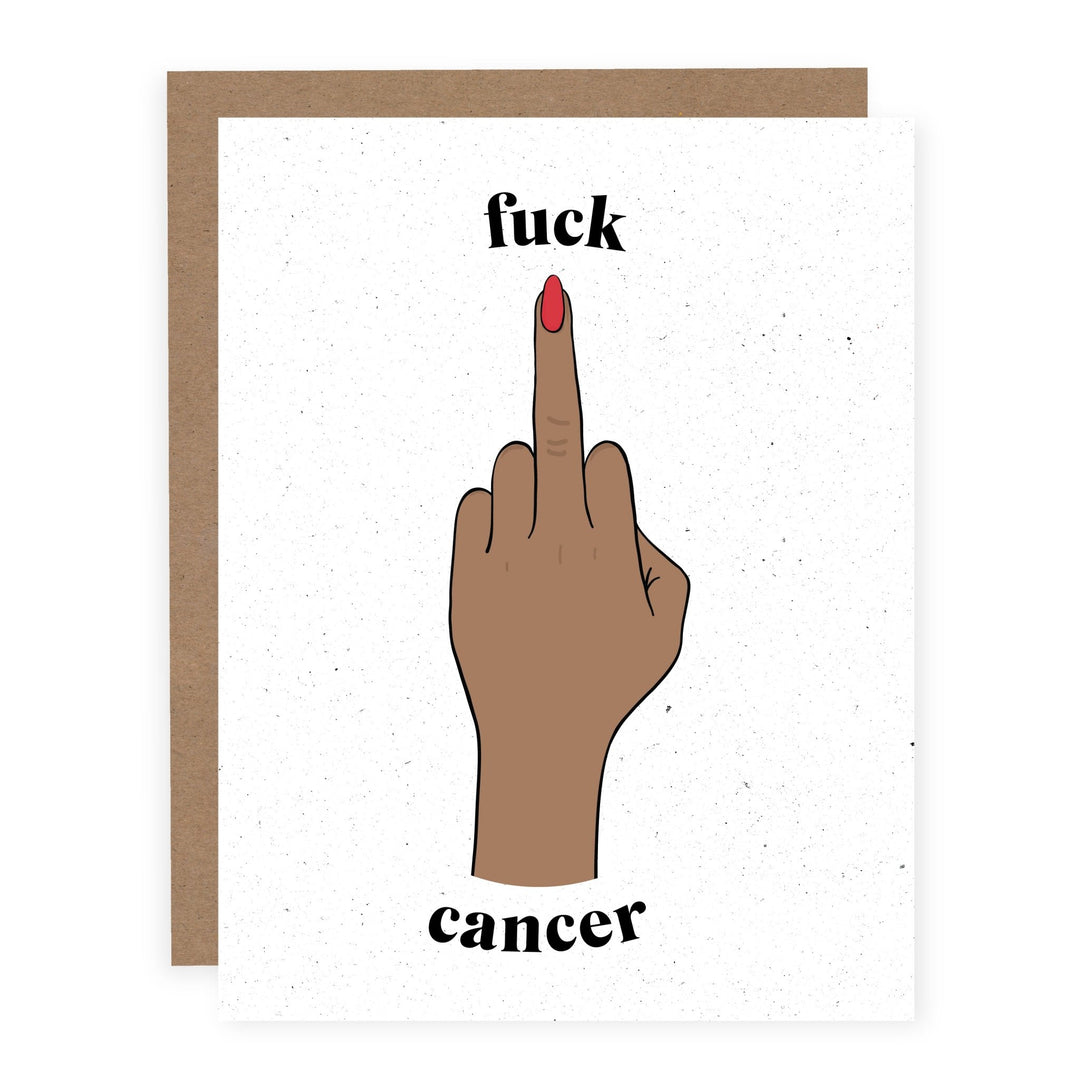 Fuck Cancer | Card - Pretty by Her- handmade locally in Cambridge, Ontario
