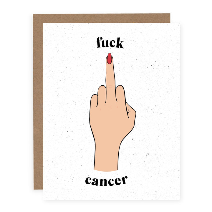Fuck Cancer | Card - Pretty by Her- handmade locally in Cambridge, Ontario