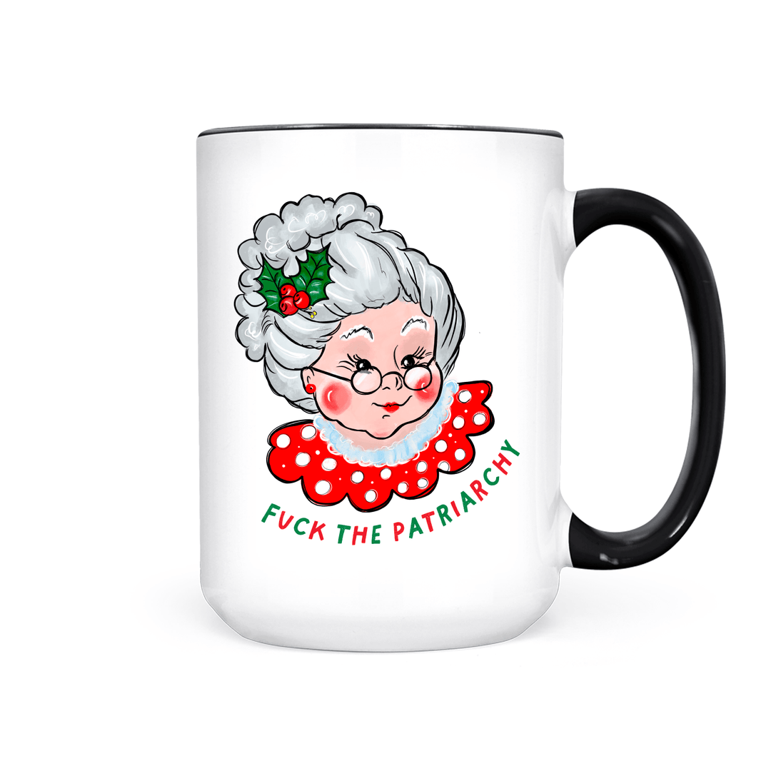 Fuck The Patriarchy Mrs Claus | Mug - Pretty by Her- handmade locally in Cambridge, Ontario