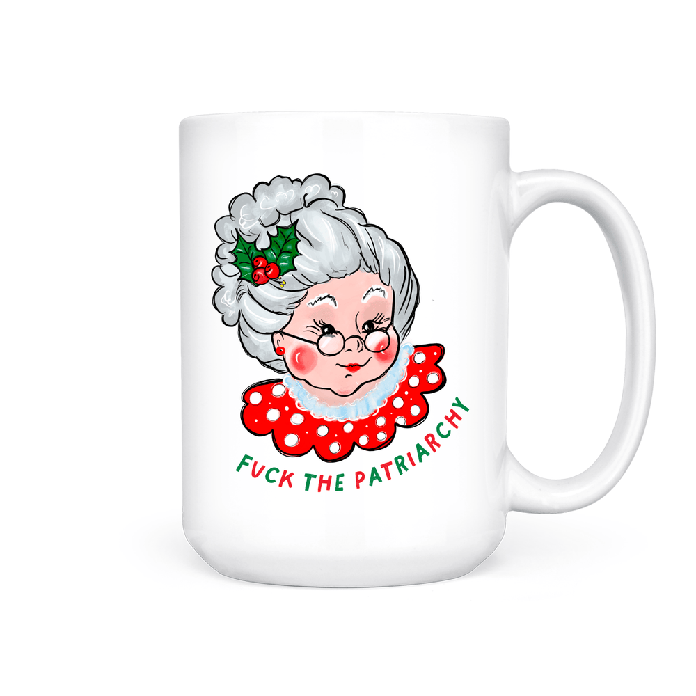 Fuck The Patriarchy Mrs Claus | Mug - Pretty by Her- handmade locally in Cambridge, Ontario