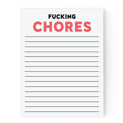 Fucking Chores | Notepad - Pretty by Her- handmade locally in Cambridge, Ontario