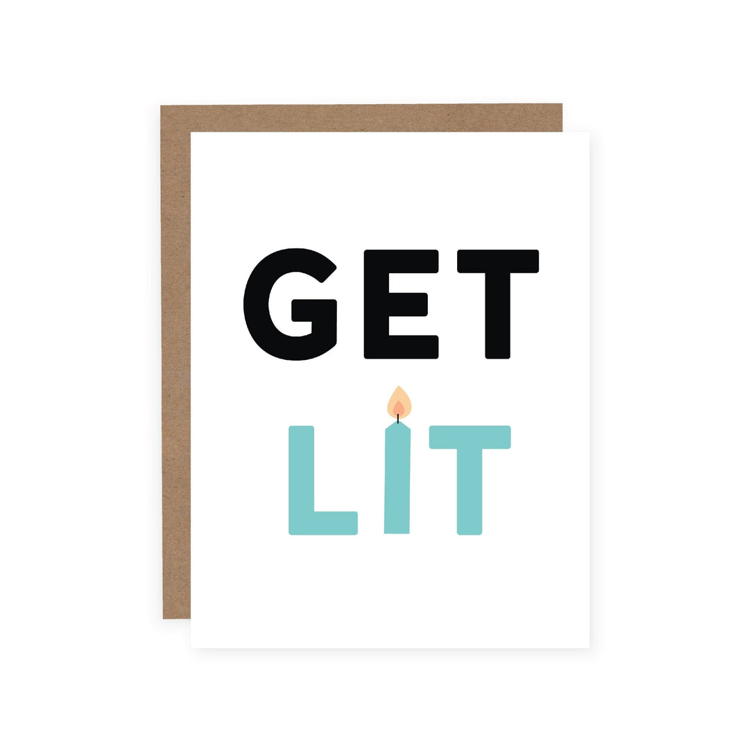 Get Lit | Card - Pretty by Her- handmade locally in Cambridge, Ontario