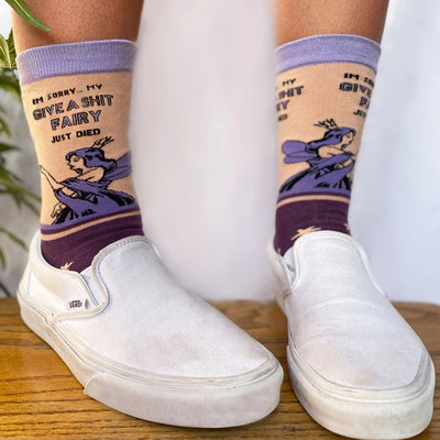 Give a Shit Fairy Socks | Groovy Things - Pretty by Her- handmade locally in Cambridge, Ontario