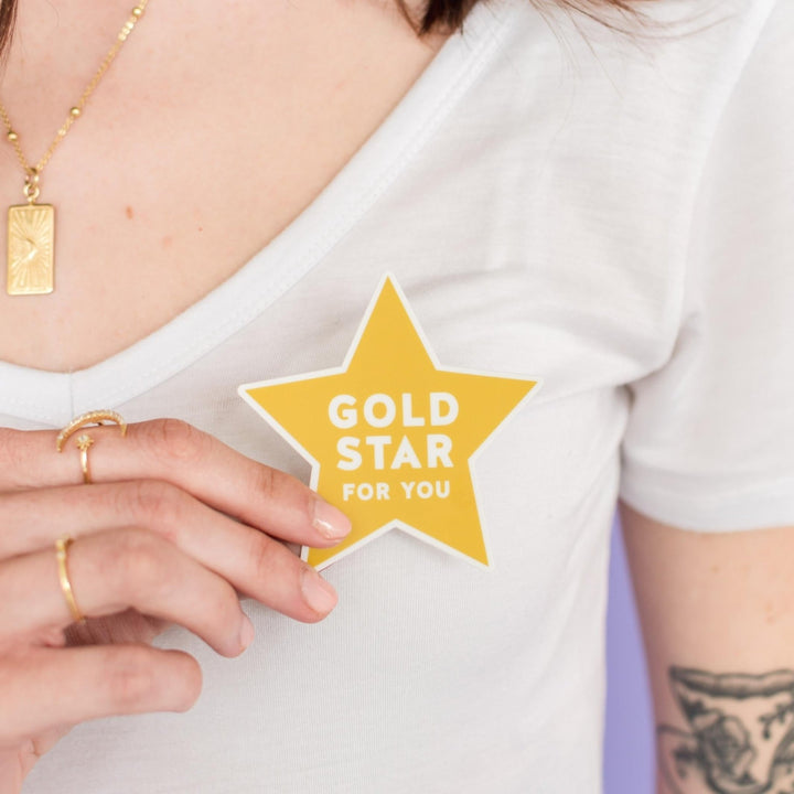 Gold Star For You | Sticker - Pretty by Her- handmade locally in Cambridge, Ontario