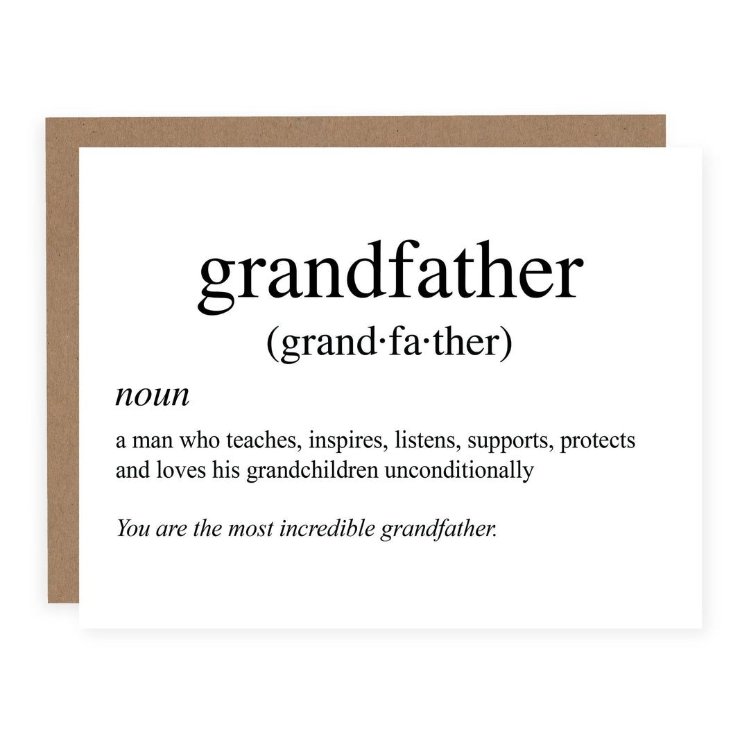 Grandfather Definition | Card - Pretty by Her- handmade locally in Cambridge, Ontario