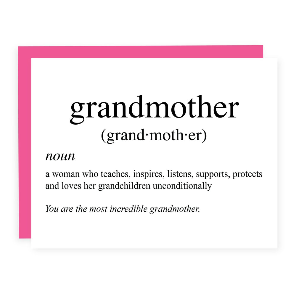 Grandmother Definition | Card - Pretty by Her- handmade locally in Cambridge, Ontario