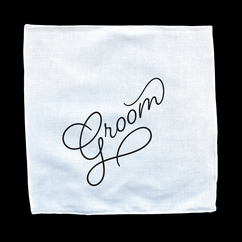 Groom Handkerchief | Boldfaced - Pretty by Her- handmade locally in Cambridge, Ontario