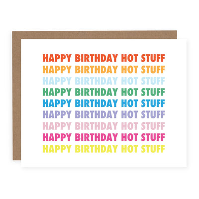 Happy Birthday Hot Stuff | Card - Pretty by Her- handmade locally in Cambridge, Ontario