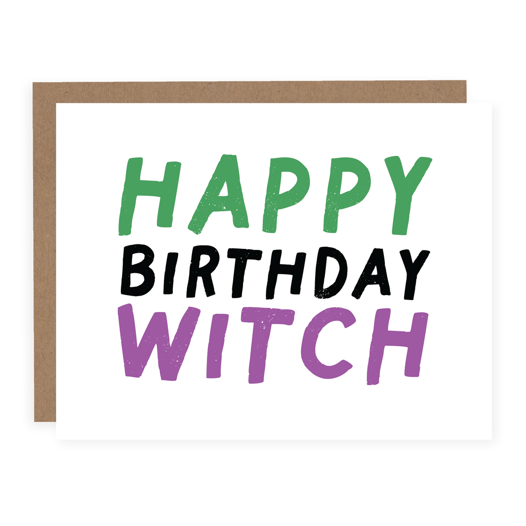 Happy Birthday Witch | Card - Pretty by Her- handmade locally in Cambridge, Ontario