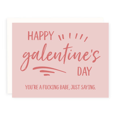Happy Galentine's Day | Card - Pretty by Her- handmade locally in Cambridge, Ontario
