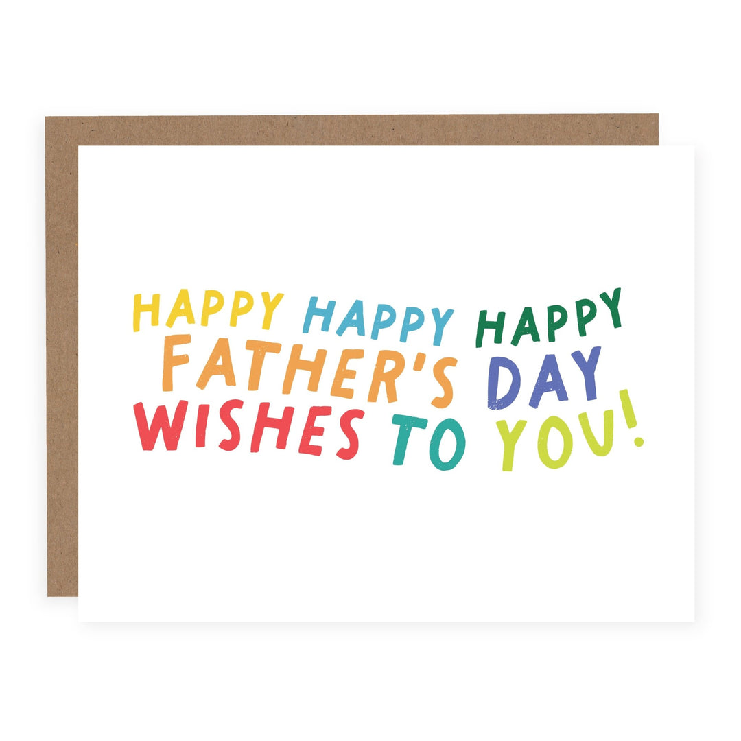 Happy Happy Happy Father's Day | Card - Pretty by Her- handmade locally in Cambridge, Ontario