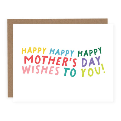 Happy Happy Happy Mother's Day | Card - Pretty by Her- handmade locally in Cambridge, Ontario