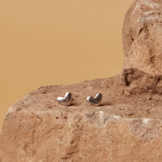 Heart Stud Gold Earrings | TISH Jewelry - Pretty by Her- handmade locally in Cambridge, Ontario
