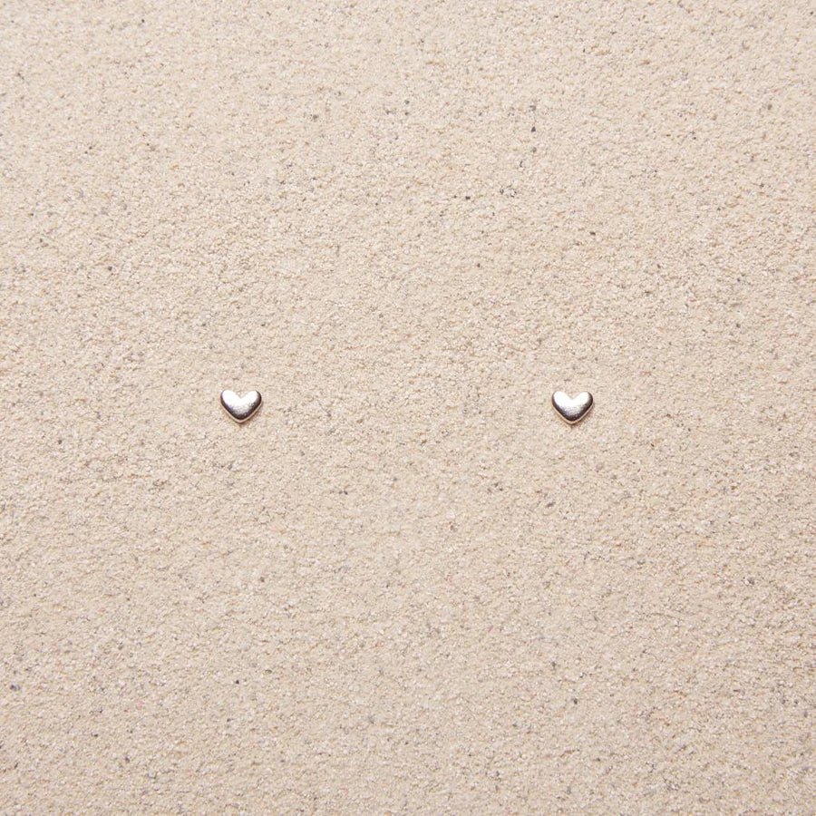 Heart Stud Silver Earrings | TISH Jewelry - Pretty by Her- handmade locally in Cambridge, Ontario
