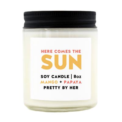 Here Comes The Sun | Soy Wax Candle - Pretty by Her- handmade locally in Cambridge, Ontario