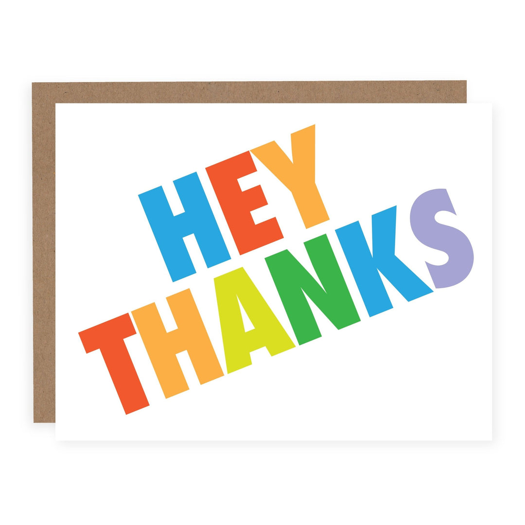 Hey Thanks | Card - Pretty by Her- handmade locally in Cambridge, Ontario