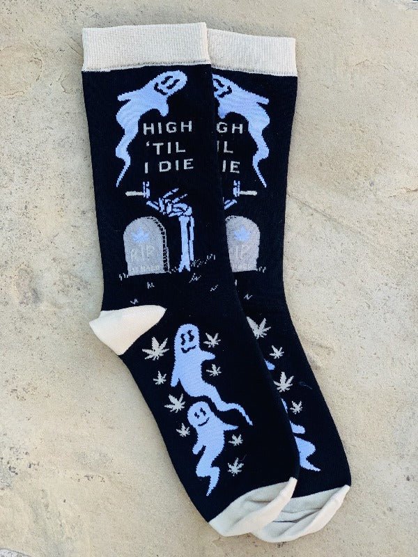 High 'Til I Die Womens Socks | Groovy Things - Pretty by Her- handmade locally in Cambridge, Ontario