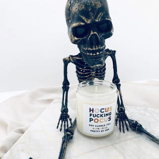 funny fall candle
