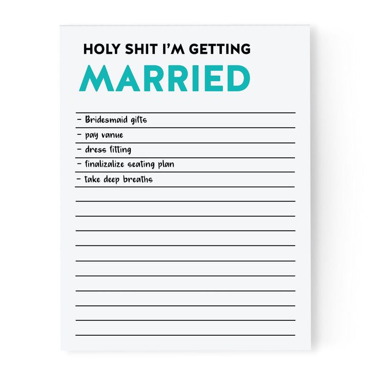 Holy Shit I'm Getting Married | Notepad - Pretty by Her- handmade locally in Cambridge, Ontario