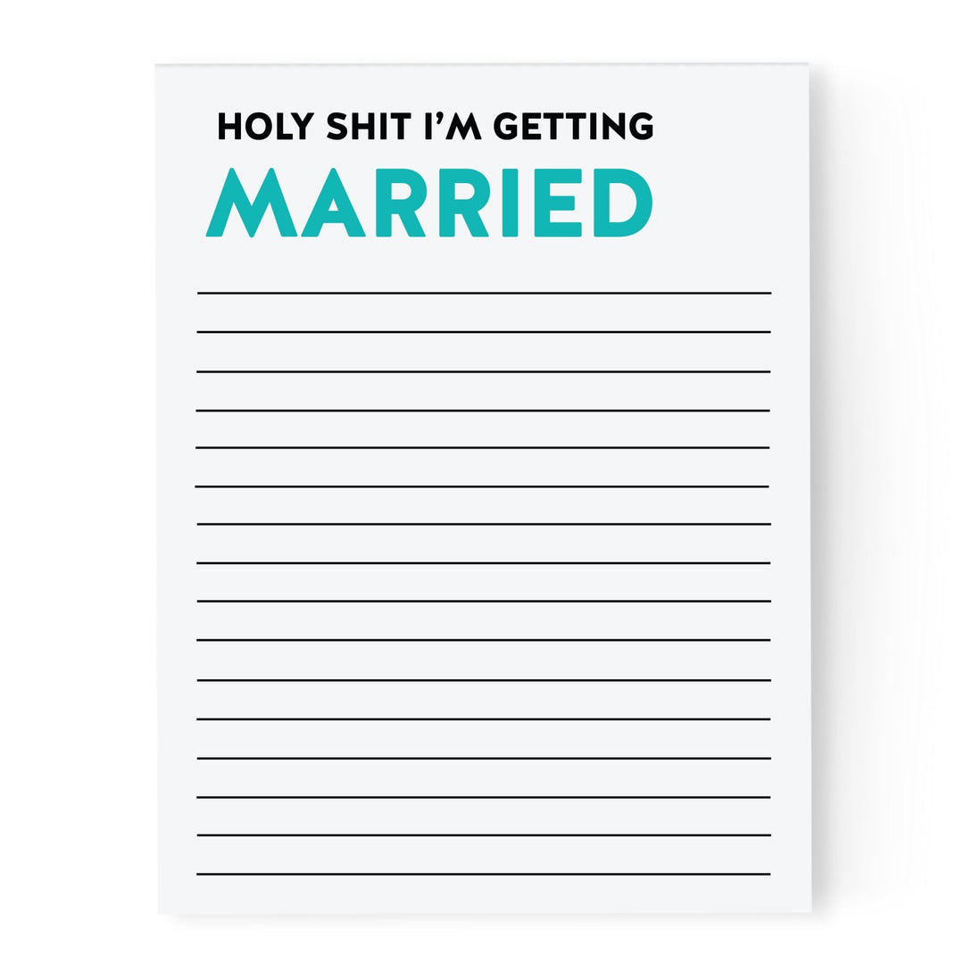 Holy Shit I'm Getting Married | Notepad - Pretty by Her- handmade locally in Cambridge, Ontario