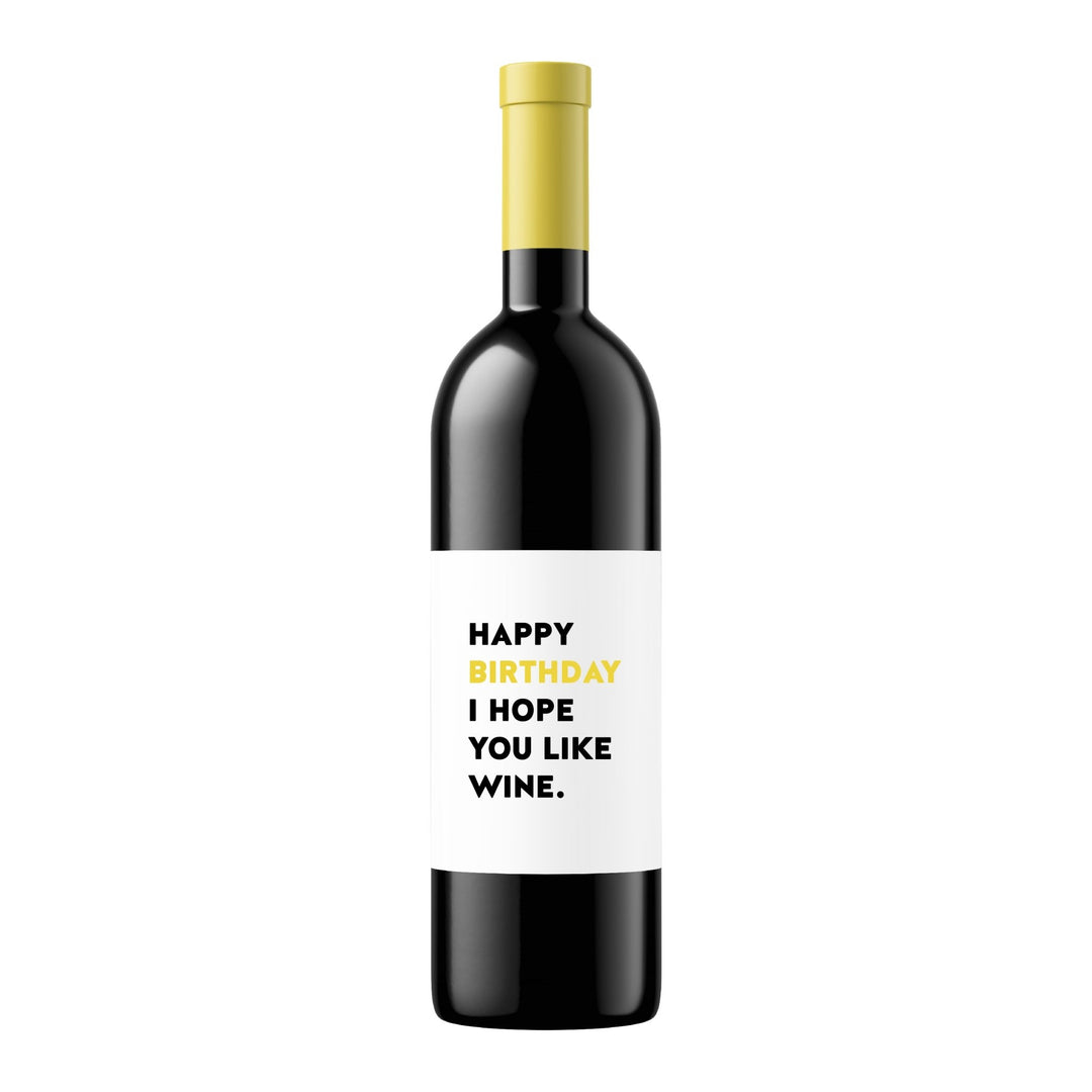 Hope You Like Wine | Wine Label - Pretty by Her- handmade locally in Cambridge, Ontario