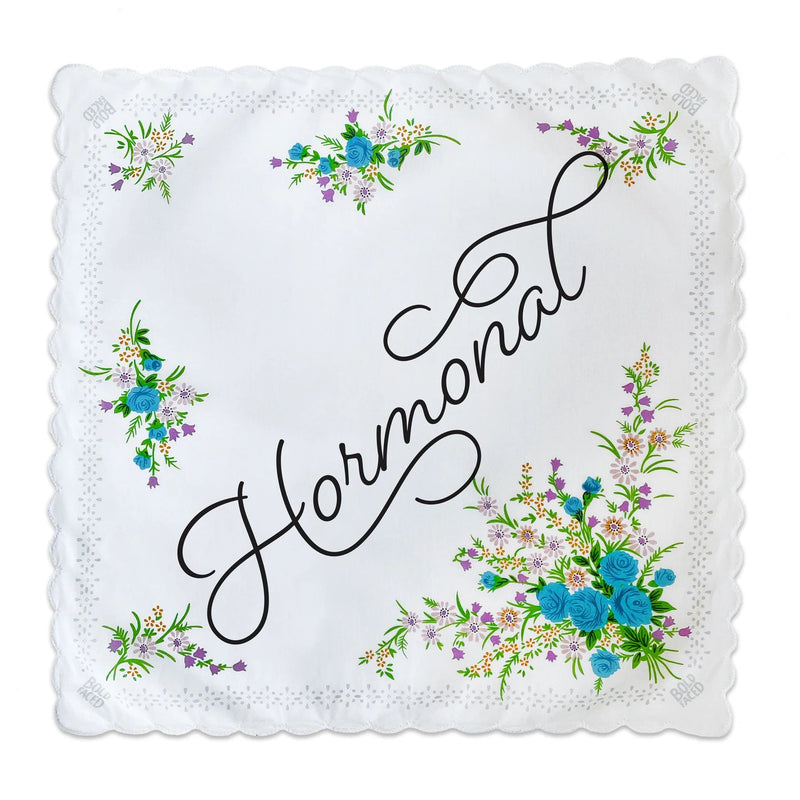 Hormonal Handkerchief | Boldfaced - Pretty by Her- handmade locally in Cambridge, Ontario