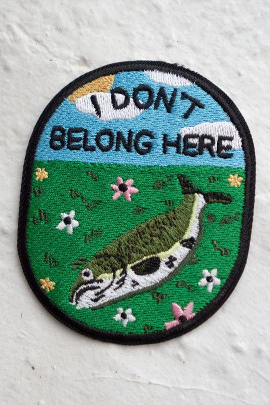 I Don't Belong Here Sticky Patch | Stay Home Club - Pretty by Her- handmade locally in Cambridge, Ontario