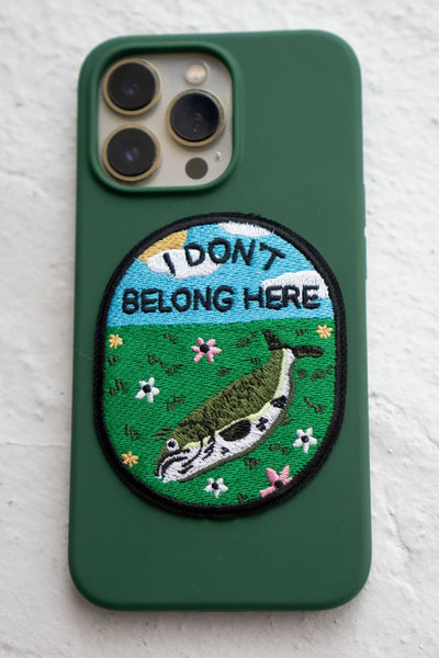 I Don't Belong Here Sticky Patch | Stay Home Club - Pretty by Her- handmade locally in Cambridge, Ontario