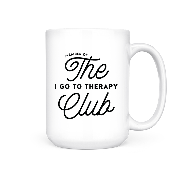I Go To Therapy Club | Mug - Pretty by Her- handmade locally in Cambridge, Ontario