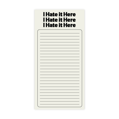 I Hate it Here | Retro Inspired Notepad - Pretty by Her- handmade locally in Cambridge, Ontario