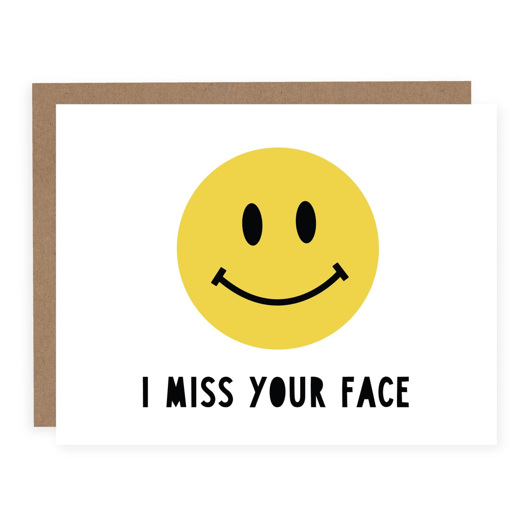 I Miss Your Face | Card - Pretty by Her- handmade locally in Cambridge, Ontario