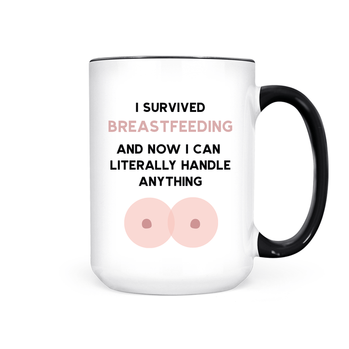 I Survived Breastfeeing | Mug - Pretty by Her- handmade locally in Cambridge, Ontario
