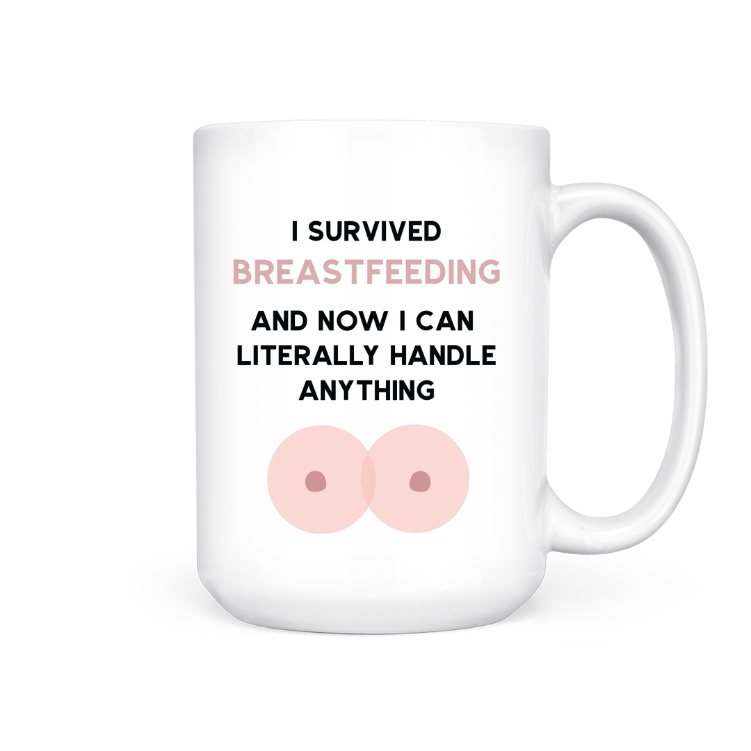 I Survived Breastfeeing | Mug - Pretty by Her- handmade locally in Cambridge, Ontario