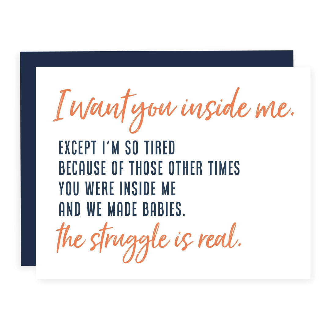 I Want You Inside Me | Card - Pretty by Her- handmade locally in Cambridge, Ontario
