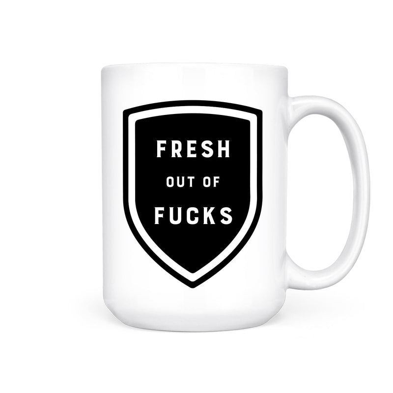 IMPERFECT Fresh out of Fucks Man | Mug - Pretty by Her- handmade locally in Cambridge, Ontario