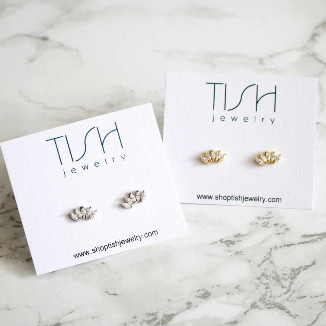 Iris Horse Eye Stud Earrings | TISH Jewelry - Pretty by Her- handmade locally in Cambridge, Ontario