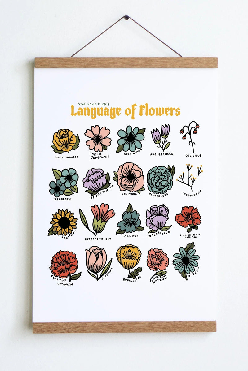 Language of Flowers Print | Stay Home Club - Pretty by Her- handmade locally in Cambridge, Ontario