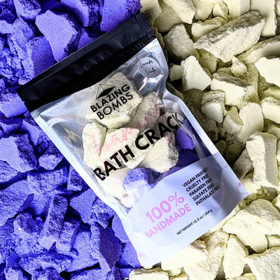 Lavender Vanilla Foaming Bath Crack | Blazing Bombs - Pretty by Her- handmade locally in Cambridge, Ontario