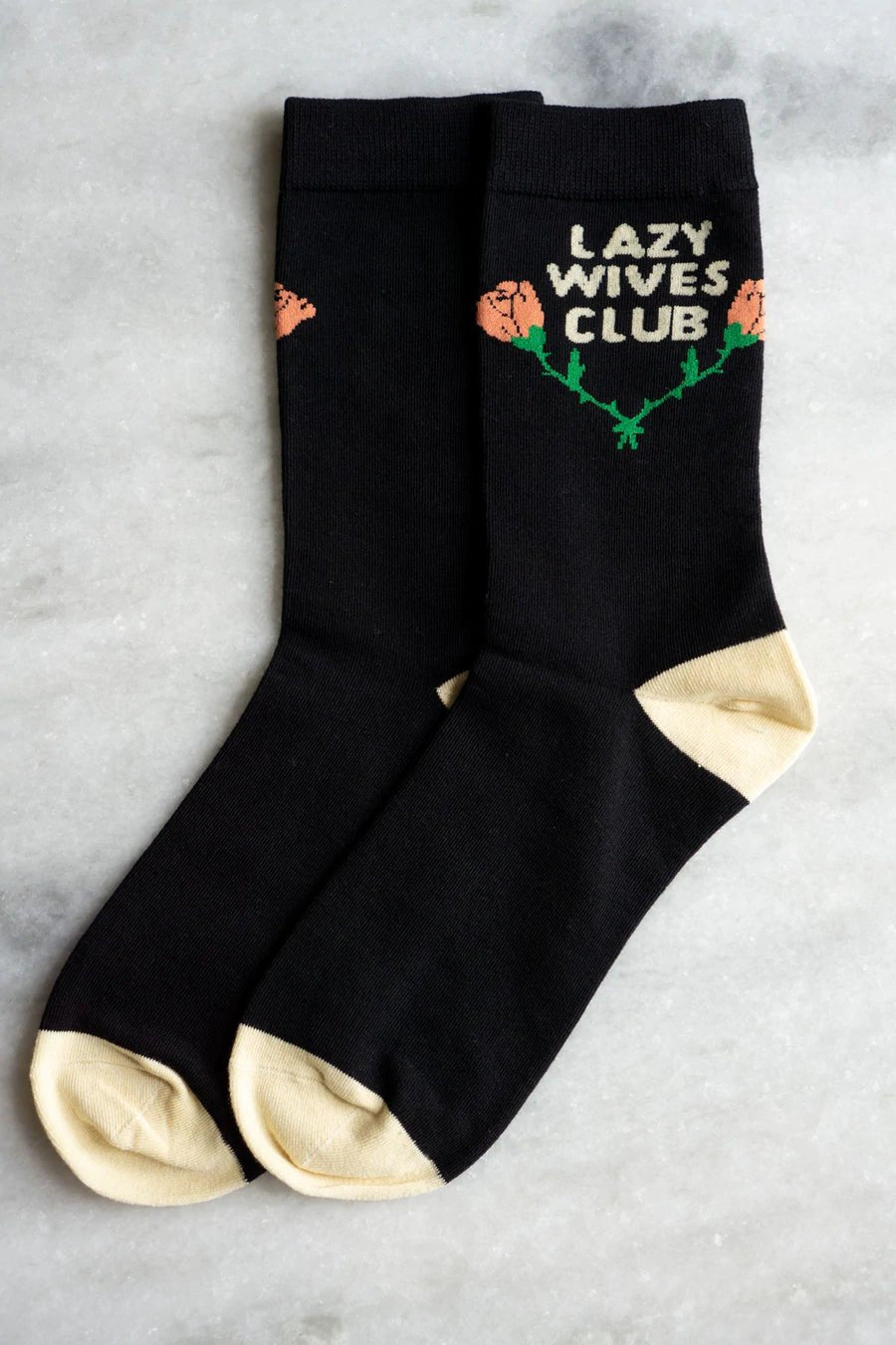 Lazy Wives Club Socks | Stay Home Club - Pretty by Her- handmade locally in Cambridge, Ontario